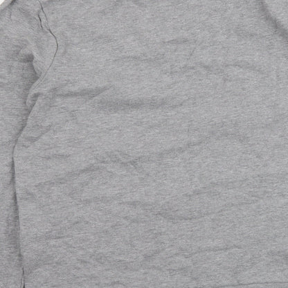 New Look Womens Grey Cotton Pullover Sweatshirt Size L Pullover