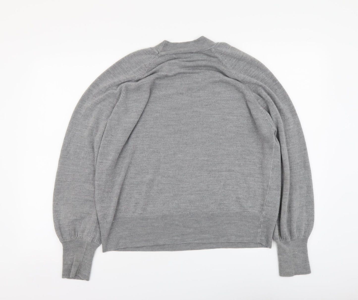 George Womens Grey Round Neck Acrylic Pullover Jumper Size 18