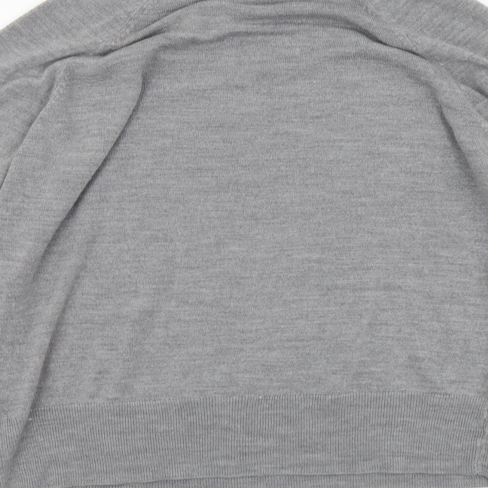 George Womens Grey Round Neck Acrylic Pullover Jumper Size 18
