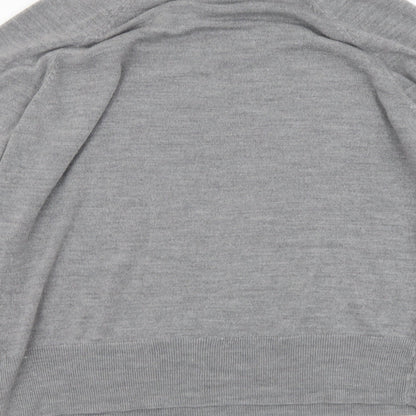 George Womens Grey Round Neck Acrylic Pullover Jumper Size 18