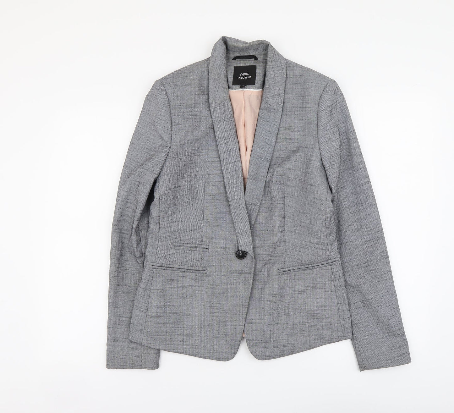 NEXT Womens Grey Polyester Jacket Suit Jacket Size 10