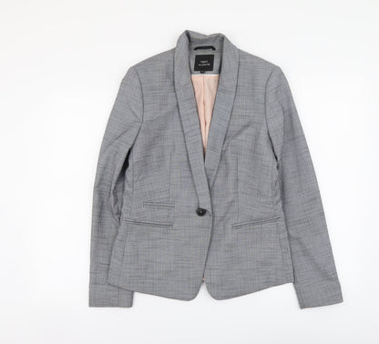 NEXT Womens Grey Polyester Jacket Suit Jacket Size 10