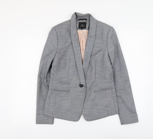 NEXT Womens Grey Polyester Jacket Suit Jacket Size 10