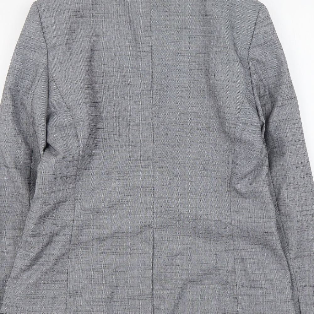 NEXT Womens Grey Polyester Jacket Suit Jacket Size 10