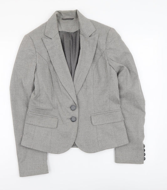 F&F Womens Grey Polyester Jacket Suit Jacket Size 10