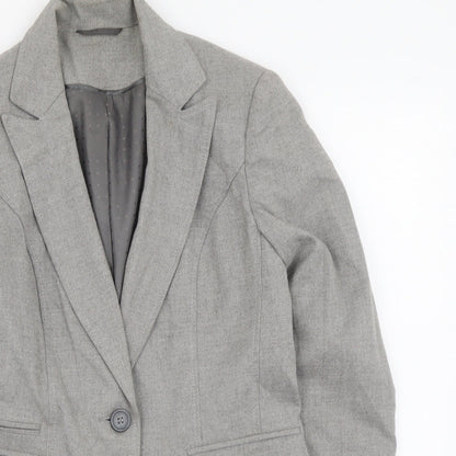 F&F Womens Grey Polyester Jacket Suit Jacket Size 10