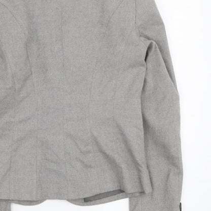 F&F Womens Grey Polyester Jacket Suit Jacket Size 10