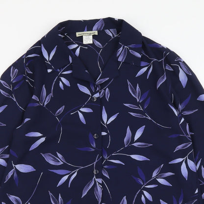 Womens UK Size 10 Suzanne Grae Blue Basic Button-Up