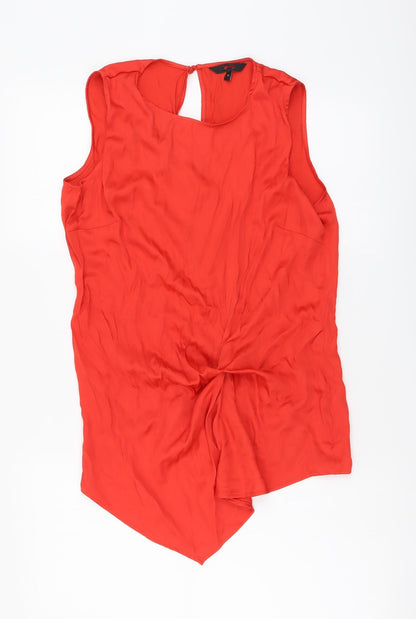 Womens UK Size 12 NEXT Red Basic Blouse