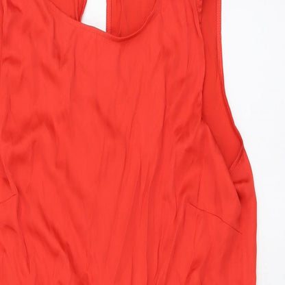Womens UK Size 12 NEXT Red Basic Blouse