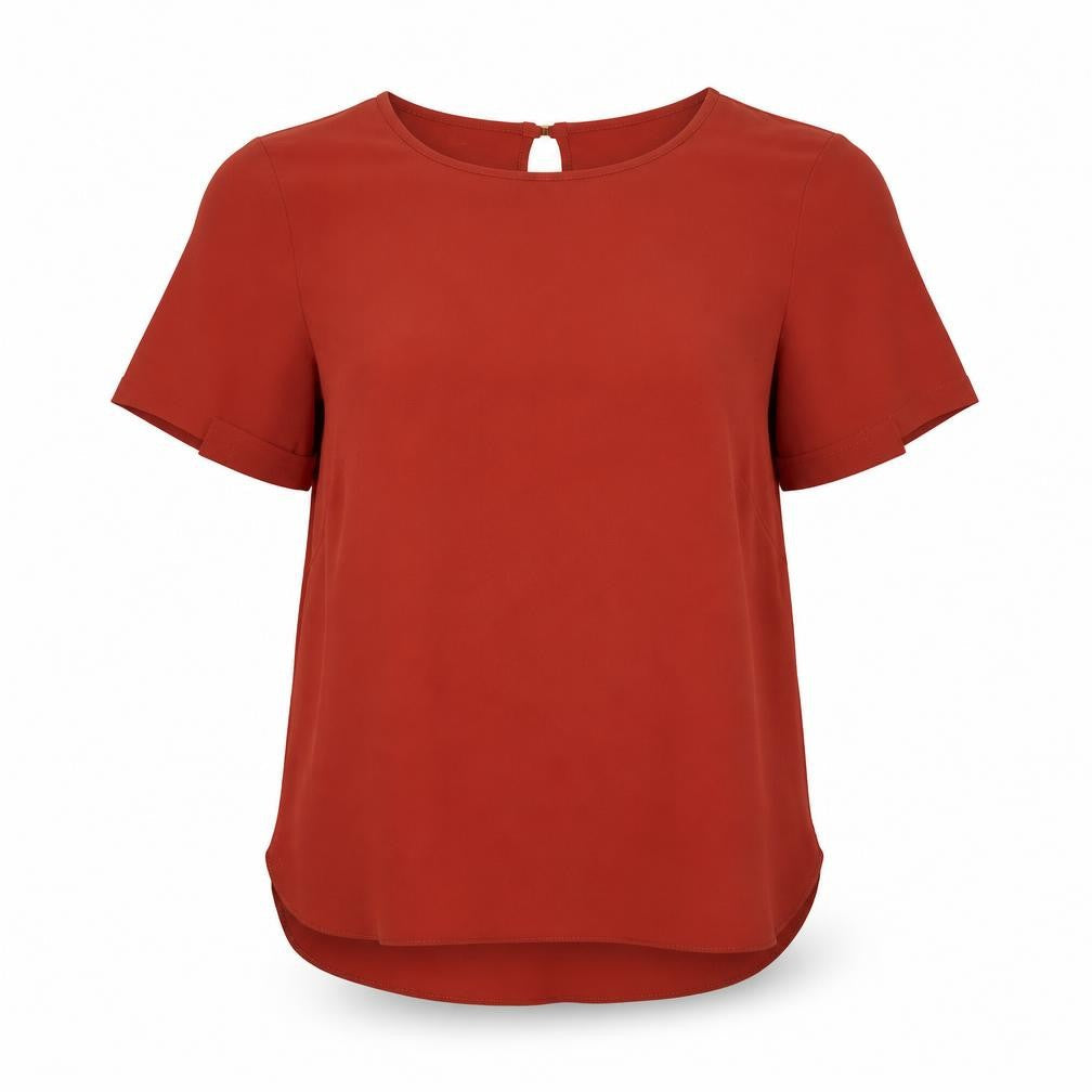 Womens UK Size 10 Atmosphere Red Basic Blouse