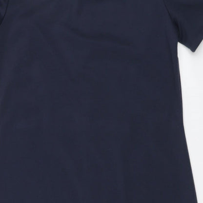 Atmosphere Womens Blue Polyester A-Line Size 10 Round Neck Zip