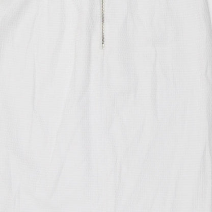 Marks and Spencer Womens White Polyester A-Line Skirt Size 30 in Zip