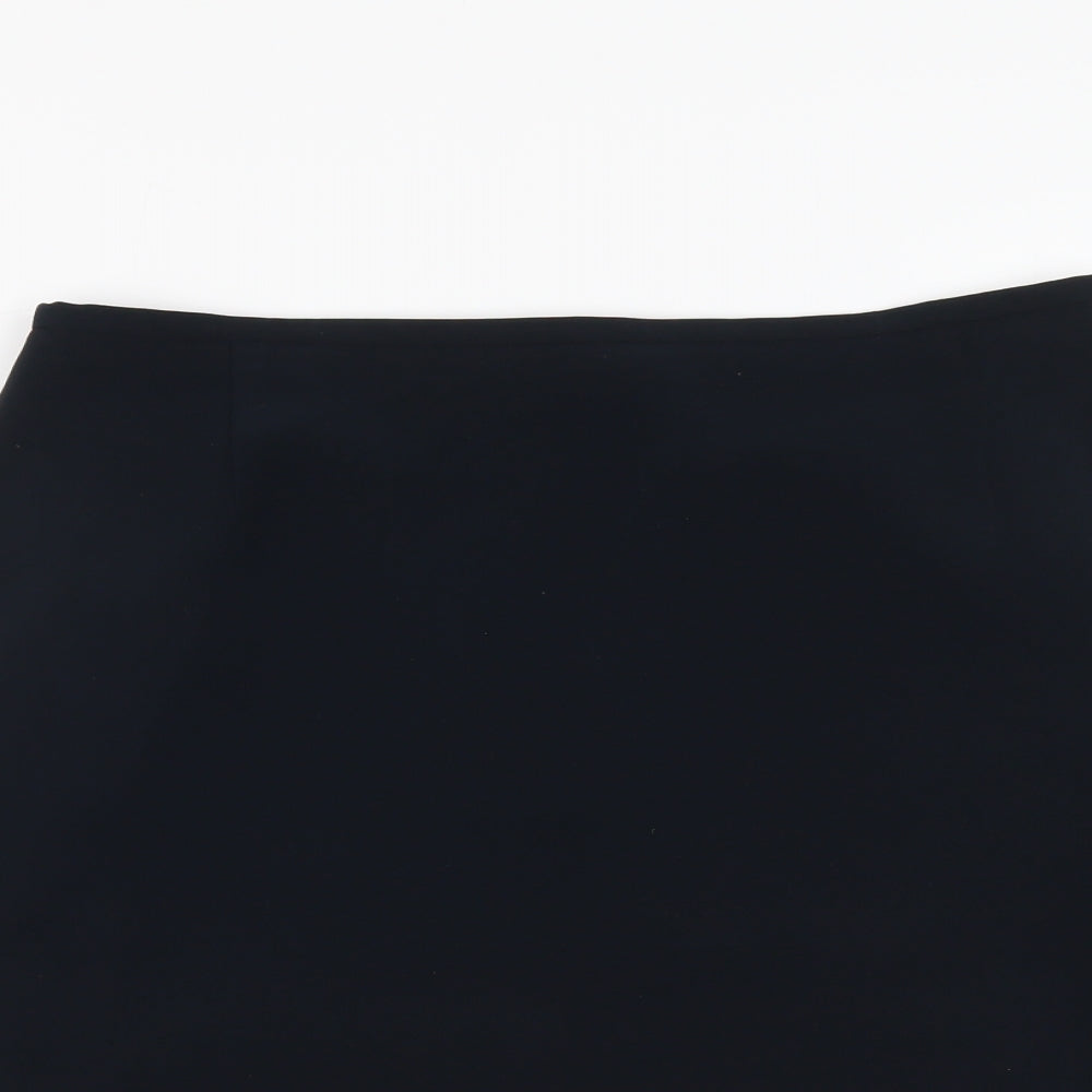 Kasper Womens Blue Polyester Mini Skirt Size 8 Zip