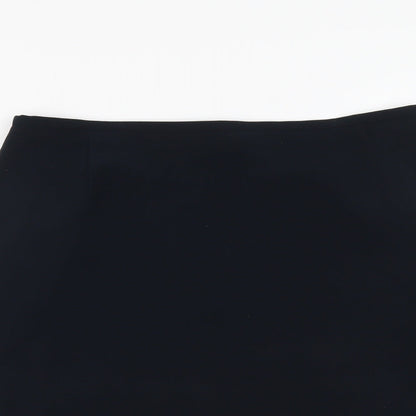 Kasper Womens Blue Polyester Mini Skirt Size 8 Zip