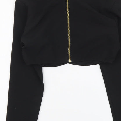Womens UK Size 8 ASOS Black Cropped Blouse