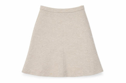 Bequem Womens Beige Acrylic A-Line Skirt Size 8 Zip