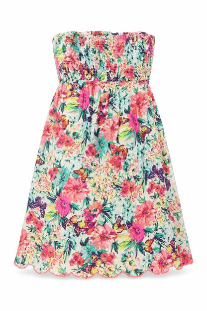 Accessorize Womens Multicoloured Floral Viscose A-Line Size XS Off the Shoulder Pullover