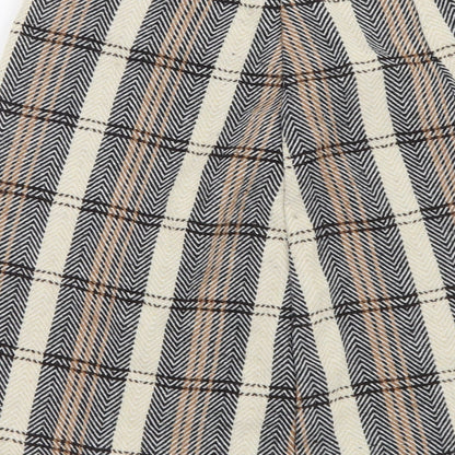 Primark Womens Beige Plaid Polyester Mini Skirt Size 6 Zip