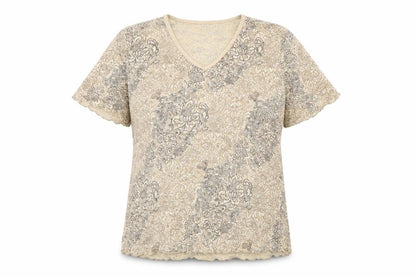 Womens UK Size 18 Berkertex Beige Basic T-Shirt