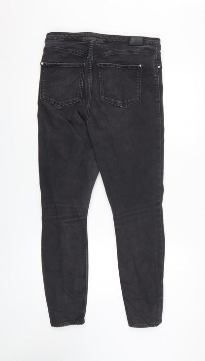 Mens UK Size 16 River Island Regular Fit Skinny Black Jeans