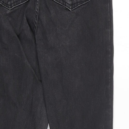 Mens UK Size 16 River Island Regular Fit Skinny Black Jeans
