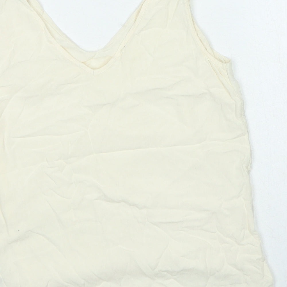 Womens UK Size 10 Oasis Ivory Basic Blouse
