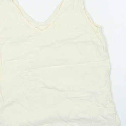 Womens UK Size 10 Oasis Ivory Basic Blouse