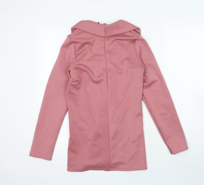 I SAW IT FIRST Womens Pink Jacket Blazer Size 6