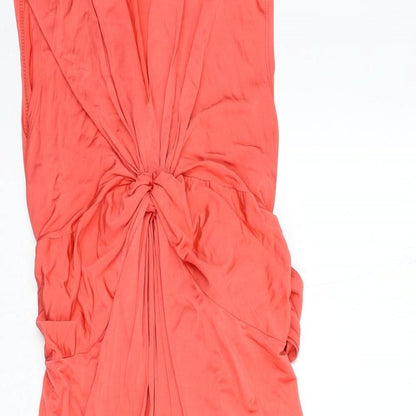 River Island Womens Pink Viscose A-Line Size M Round Neck Pullover