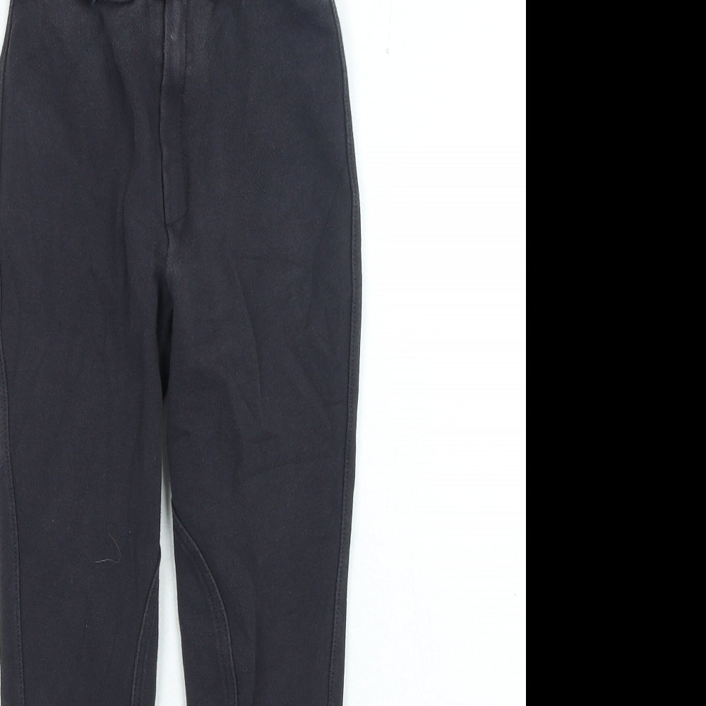 Saxon Girls Grey Cotton Jegging Trousers Size S Regular Zip