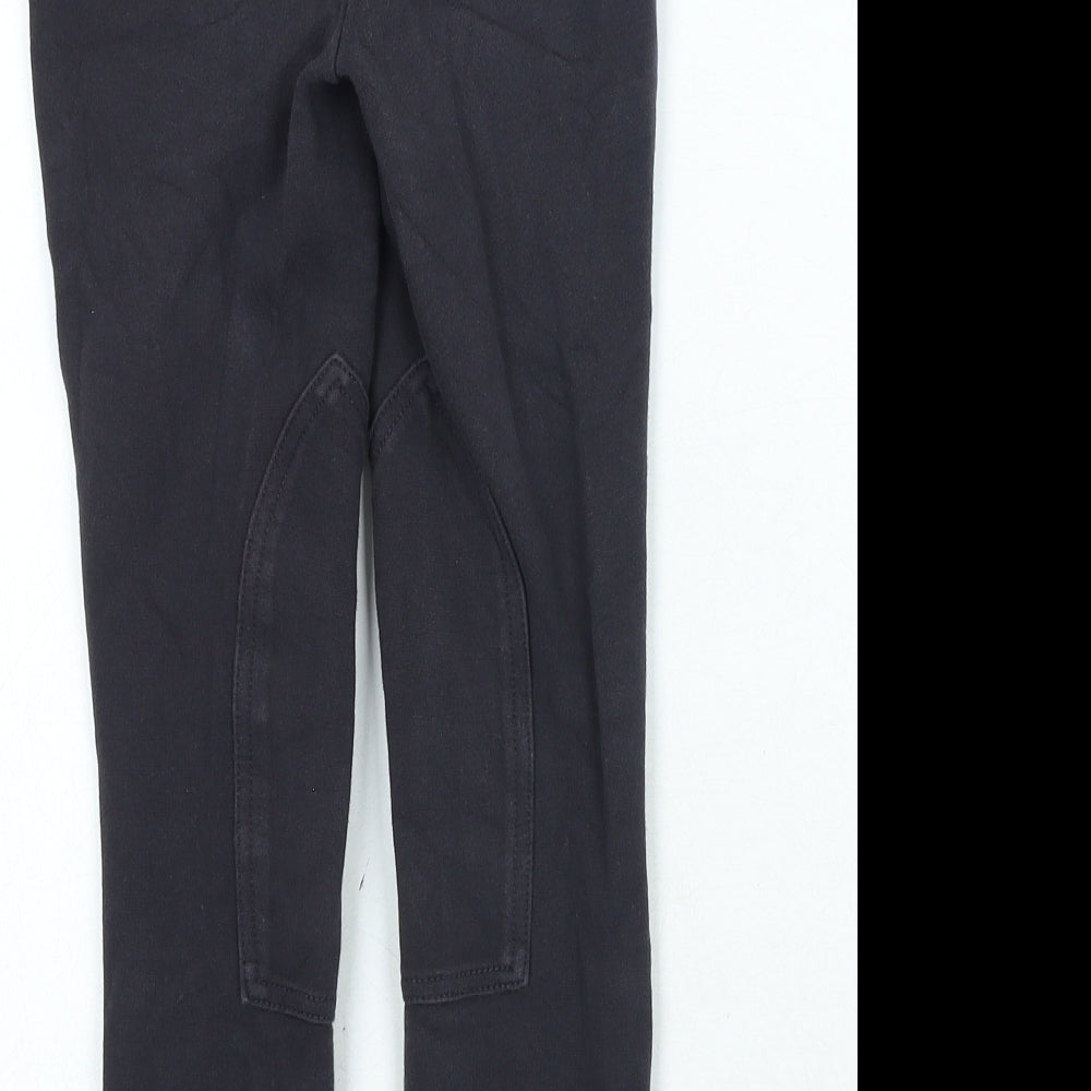 Saxon Girls Grey Cotton Jegging Trousers Size S Regular Zip
