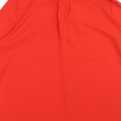 TU Womens Red Polyester Basic Button-Up Size 18 Collared