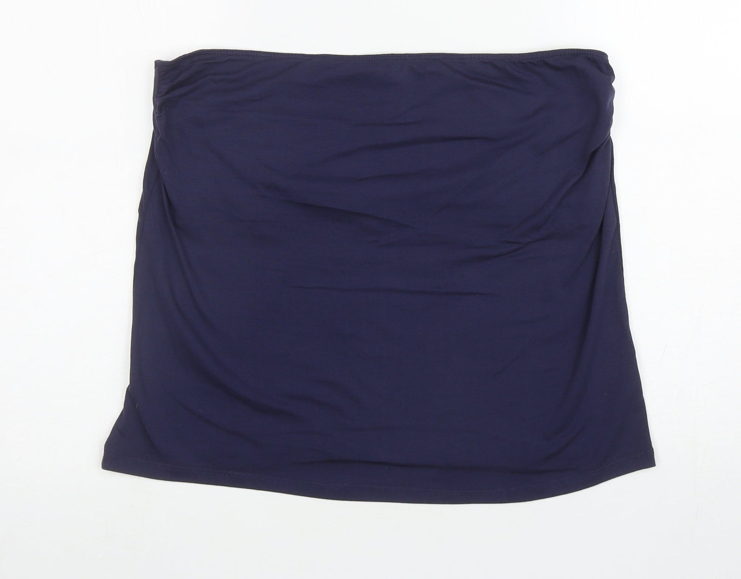 George Womens Blue Cotton Cropped Blouse Size 18 Off the Shoulder