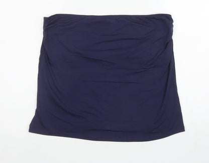 George Womens Blue Cotton Cropped Blouse Size 18 Off the Shoulder