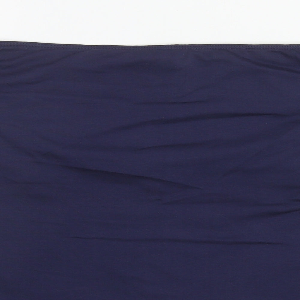 George Womens Blue Cotton Cropped Blouse Size 18 Off the Shoulder