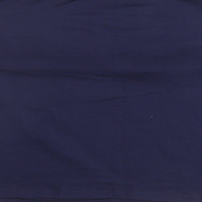 George Womens Blue Cotton Cropped Blouse Size 18 Off the Shoulder