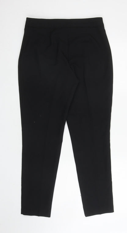 F&F Womens Black Polyester Capri Trousers Size 10 L27.5 in Slim Zip