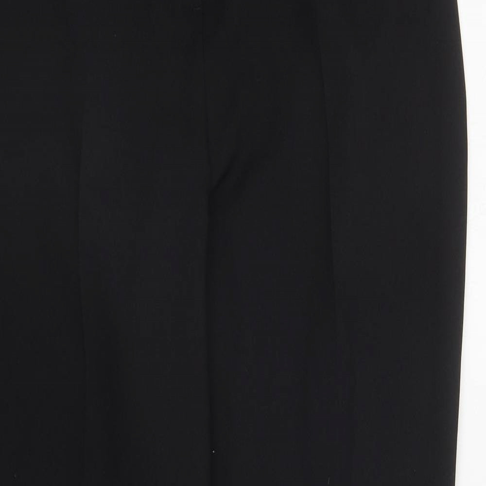 F&F Womens Black Polyester Capri Trousers Size 10 L27.5 in Slim Zip