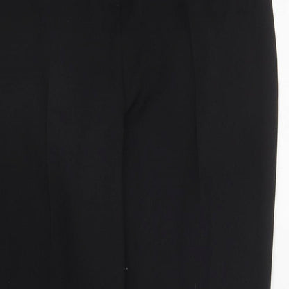 F&F Womens Black Polyester Capri Trousers Size 10 L27.5 in Slim Zip