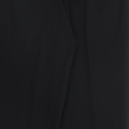 F&F Womens Black Polyester Capri Trousers Size 10 L27.5 in Slim Zip