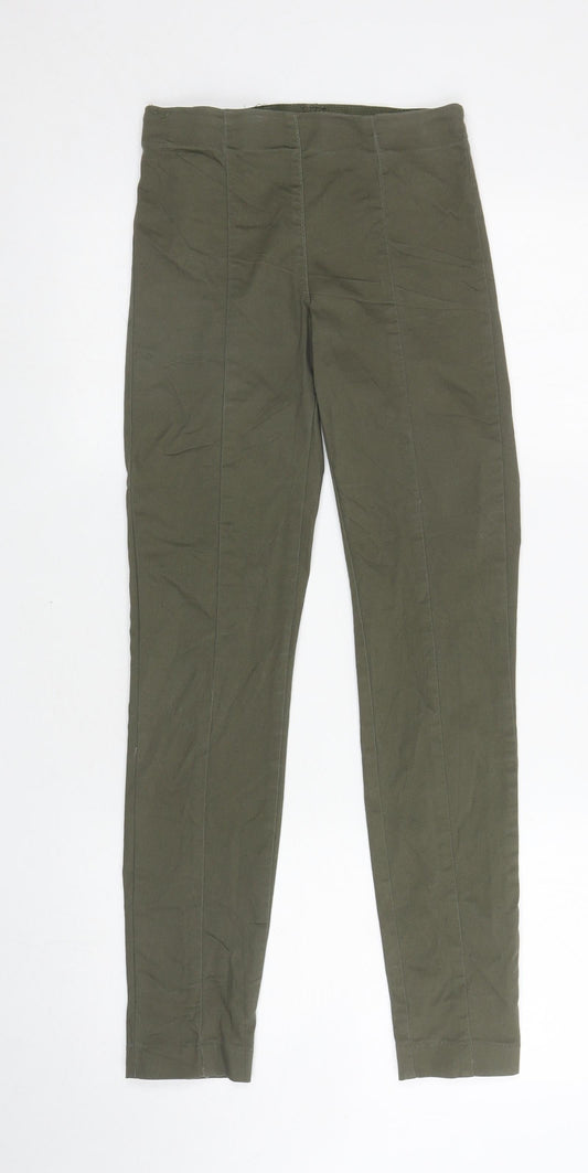 Womens UK Size 6 H&M Regular Fit Jegging Green Trousers