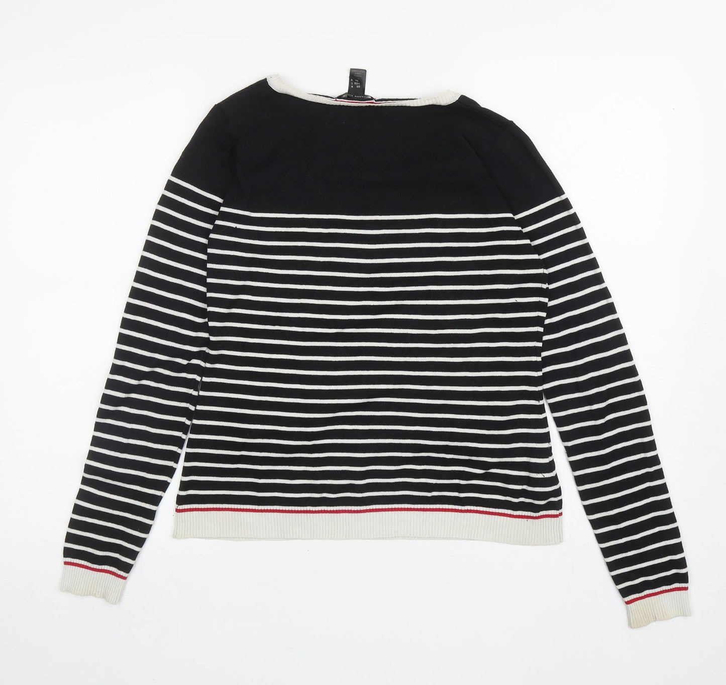 Womens UK Size M Mango Black Pullover Jumper