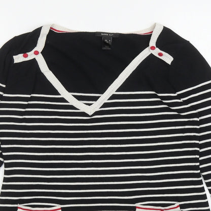 Womens UK Size M Mango Black Pullover Jumper