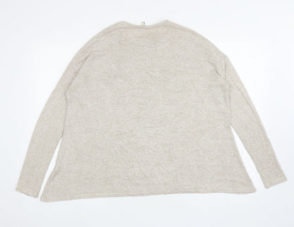 Womens UK Size 12 River Island Beige Pullover Jumper