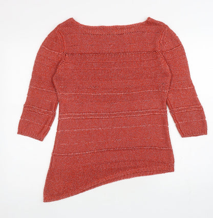 Womens UK Size 12 Per Una Orange Pullover Jumper