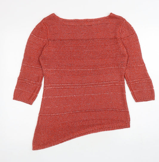 Womens UK Size 12 Per Una Orange Pullover Jumper