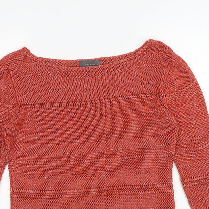 Womens UK Size 12 Per Una Orange Pullover Jumper