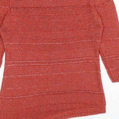 Womens UK Size 12 Per Una Orange Pullover Jumper