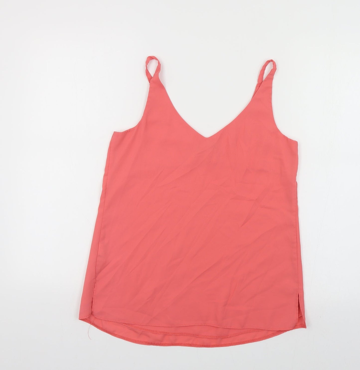 F&F Womens Pink Polyester Camisole Tank Size 6 V-Neck
